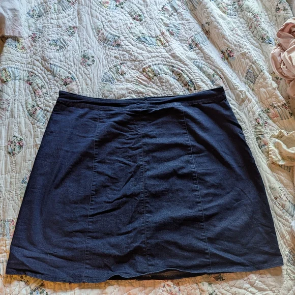 Eloquii Scallop Trim Denim Mini Skirt 20 2X Plus - Picture 6 of 6